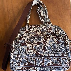 Vera Bradley Slate Blooms RETIRED Laptop Satchel